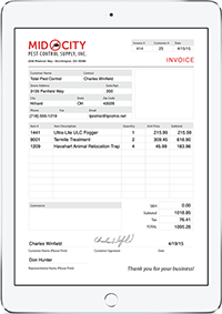 PDF form example in Routzy on iPad Air 2