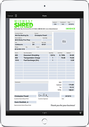 Example Routzy PDF form