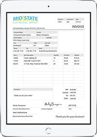 PDF Invoice generated in Routzy