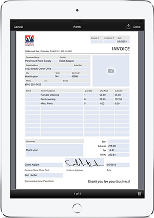 A fillable form in Routzy