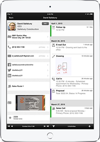 Contact details screen in Routzy