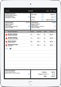 Routzy proposal screen on iPad Air 2